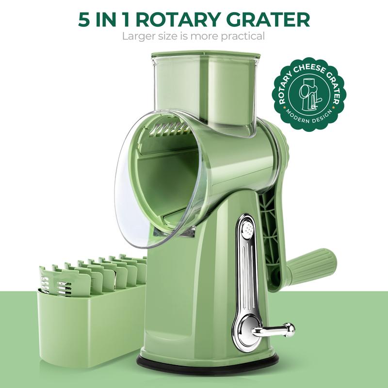 SUSTEAS Rotary Cheese Grater with Handle