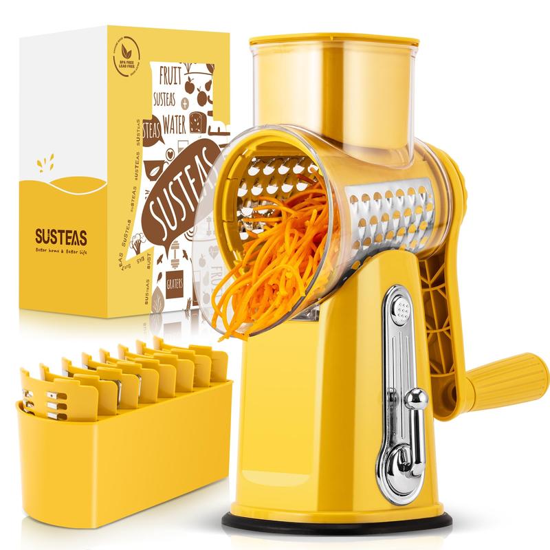 SUSTEAS Rotary Cheese Grater with Handle