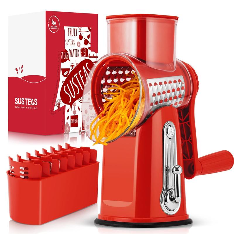 SUSTEAS Rotary Cheese Grater with Handle