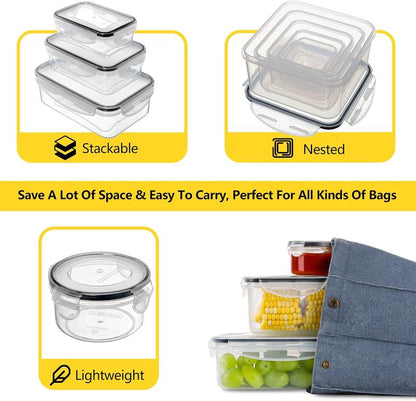 AISOON 40-piece 85-ounce airtight food storage box set
