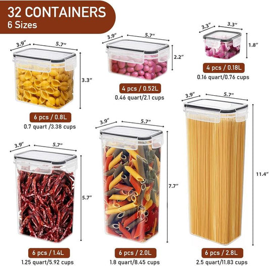 AISOON 68-piece Sealed Food Storage Container Set with Lid